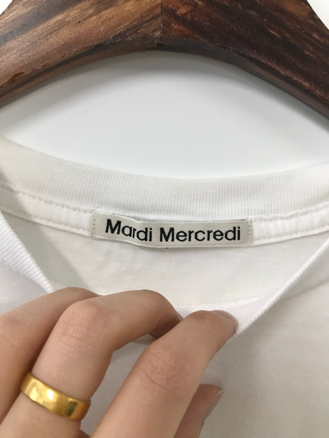 마르디 메크르디 화이트 반팔 티셔츠 상품이미지5