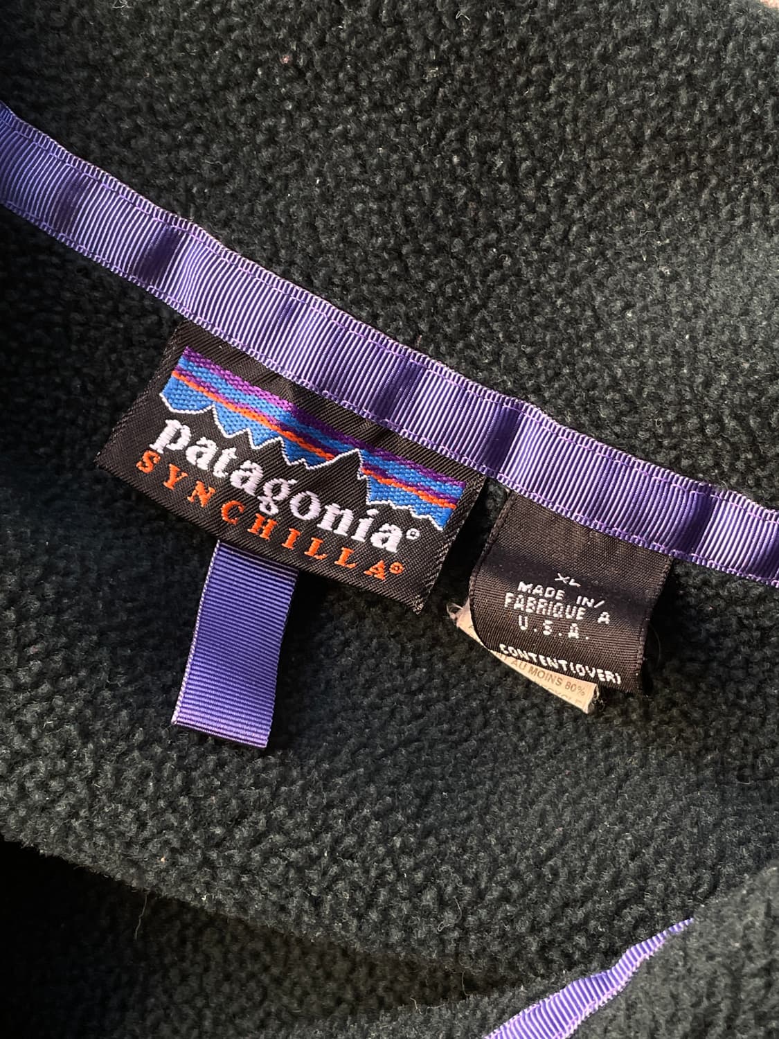 90s Patagonia Synchilla Dark Green SnapT 상품이미지9