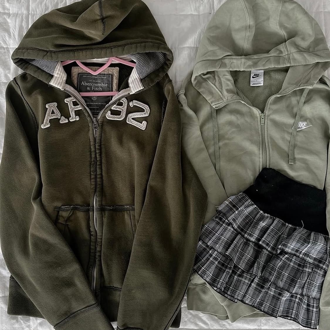 아베크롬비 카키 말차 후드집업 XL 상품이미지1