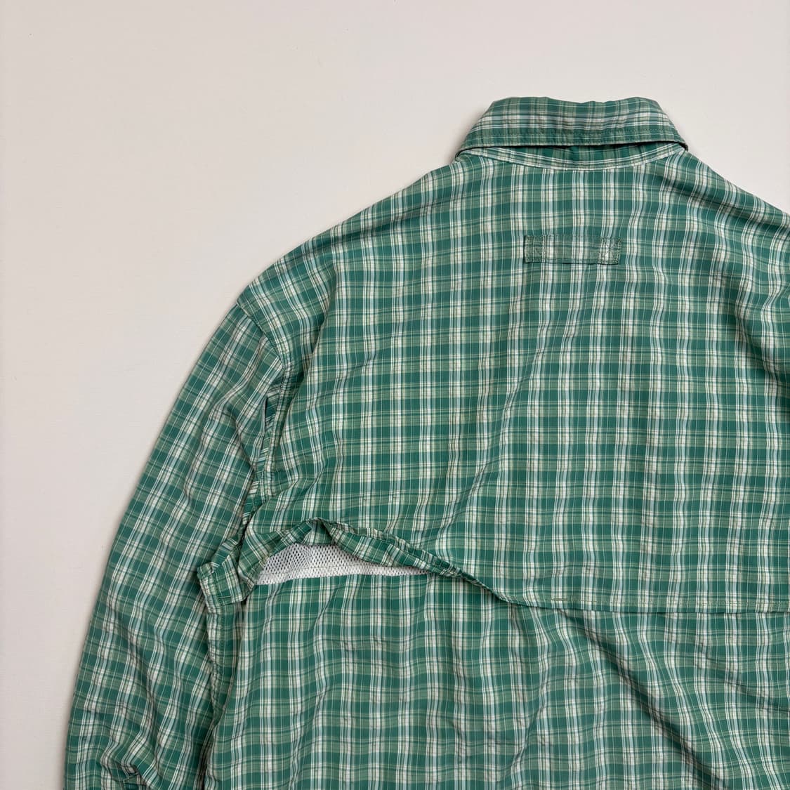 10s LLBean Fishing green pattern shirt 상품이미지9