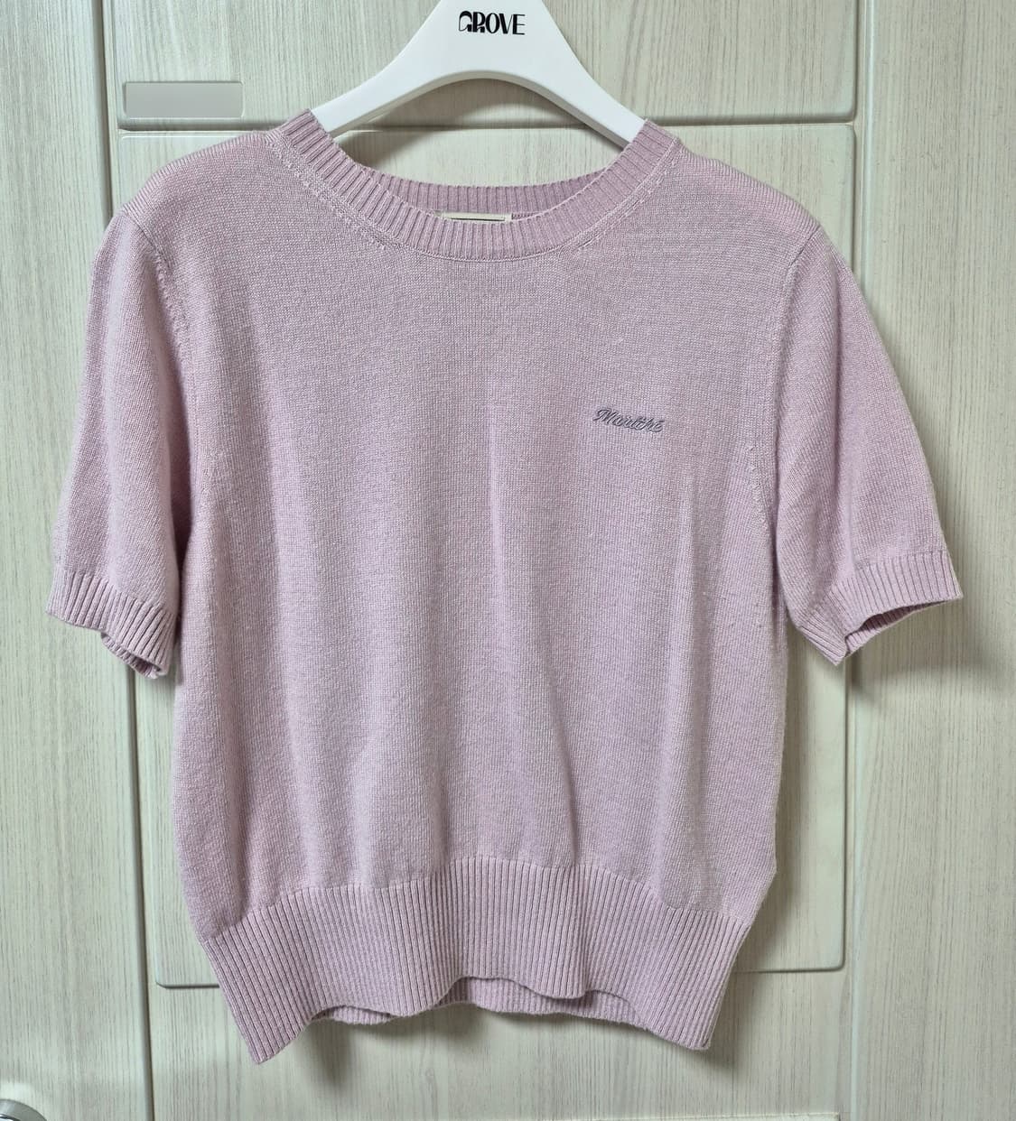 마리떼 프랑소 저버 가디건 반팔 니트 셋업 상품이미지5