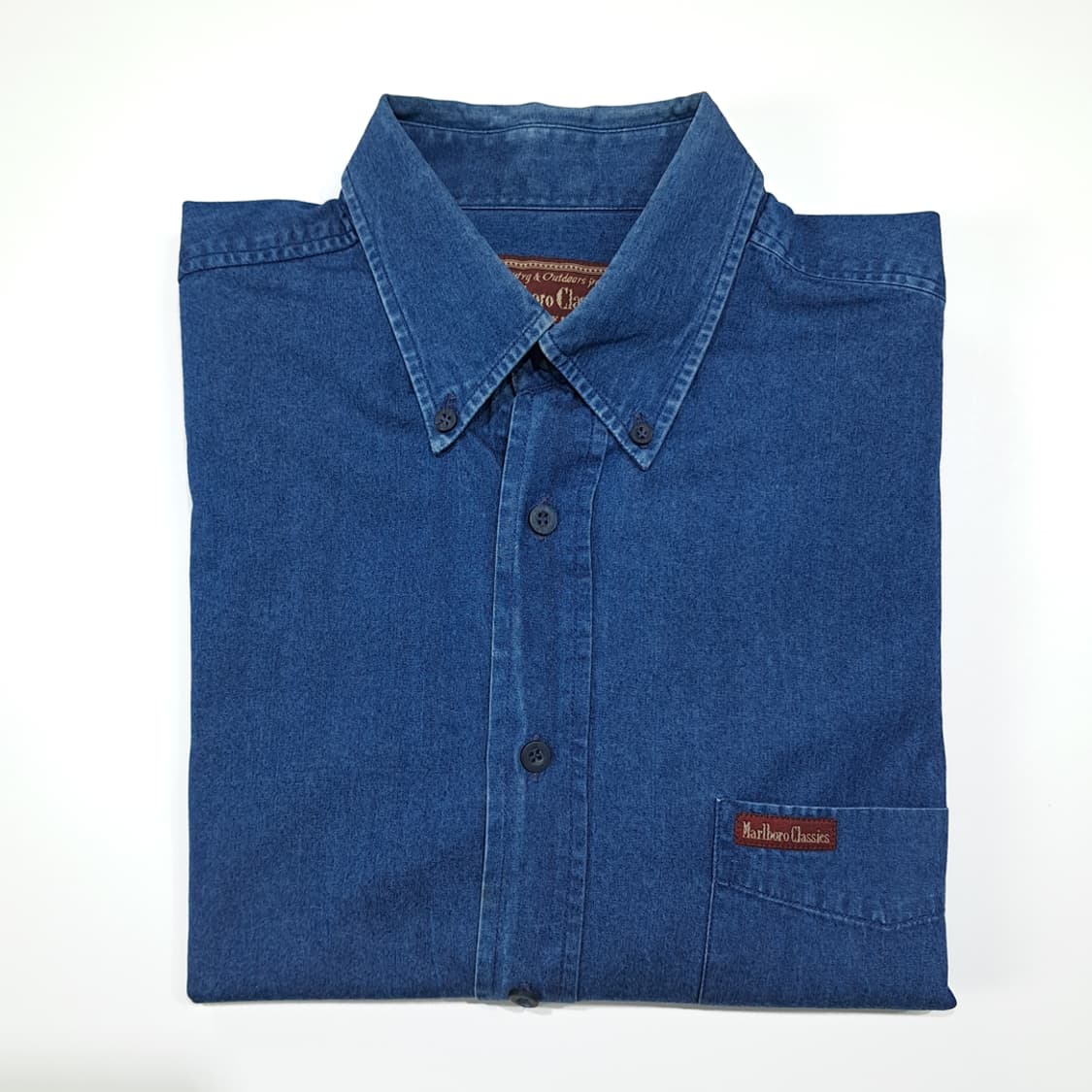 CL374 L 말보로클래식 90s 포르투갈산 인디고 데님셔츠 남방 상품이미지7