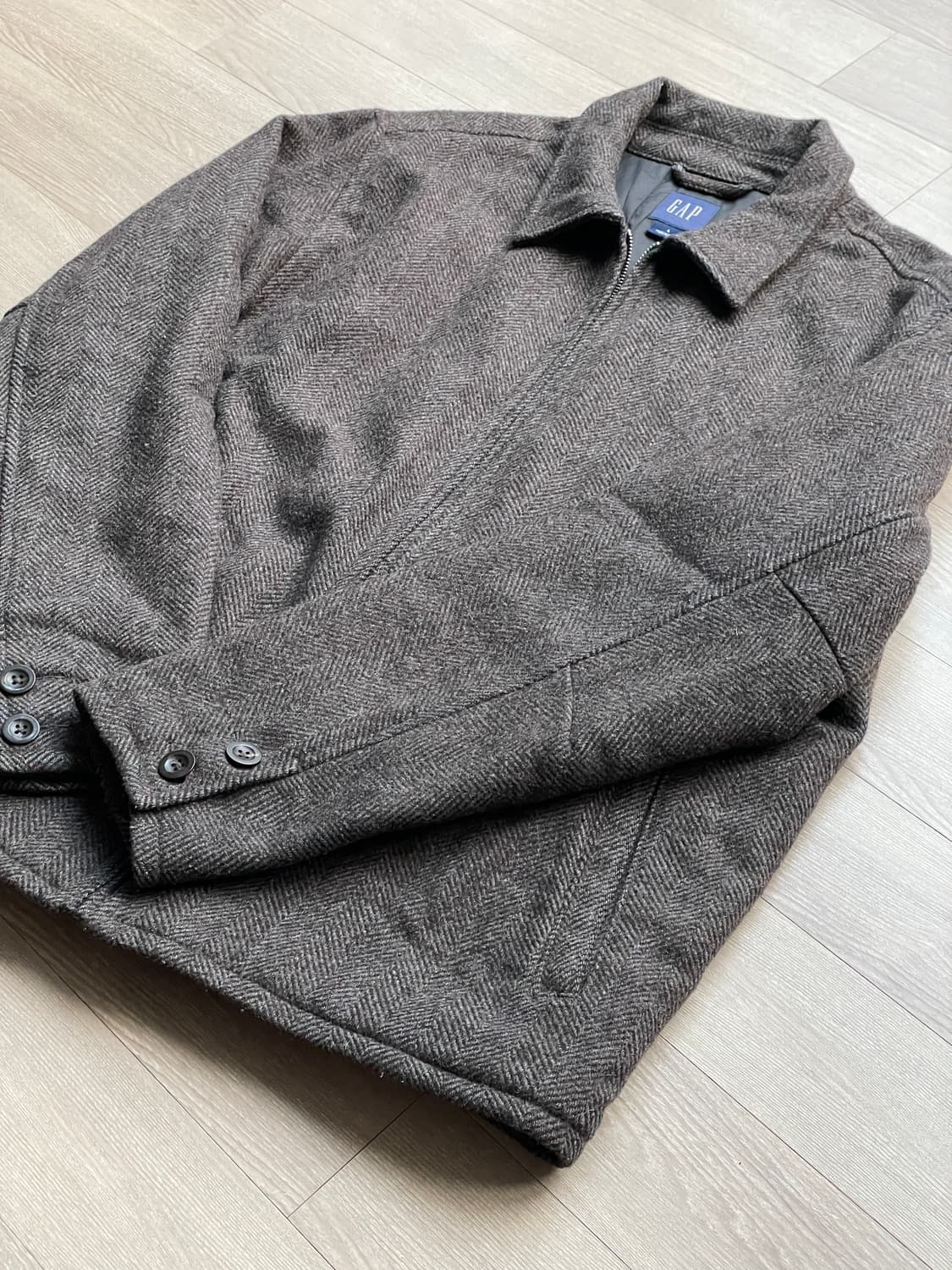 올드갭 울 헤링본 블루종 자켓 상품이미지5