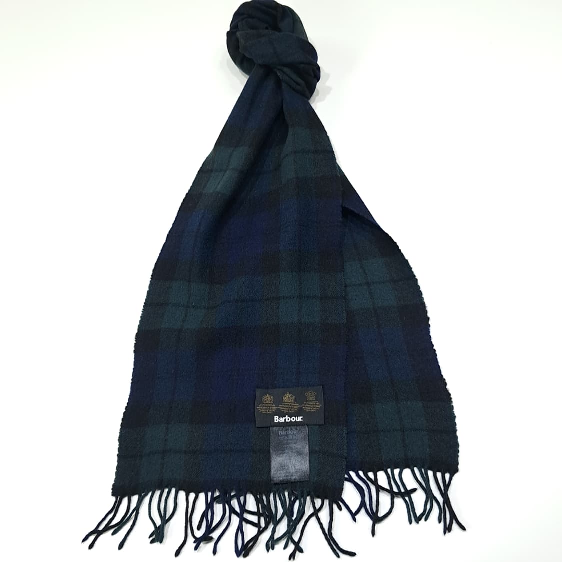 MX603 바버 00s 울캐시미어 블랙워치타탄 네이비그린 머플러목도리 상품이미지2