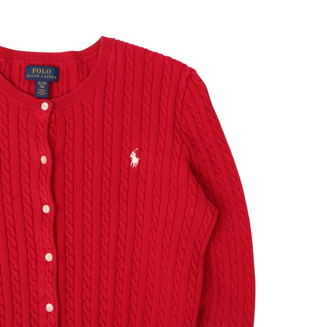 폴로 랄프로렌 레드 케이블 니트 가디건 상품이미지3