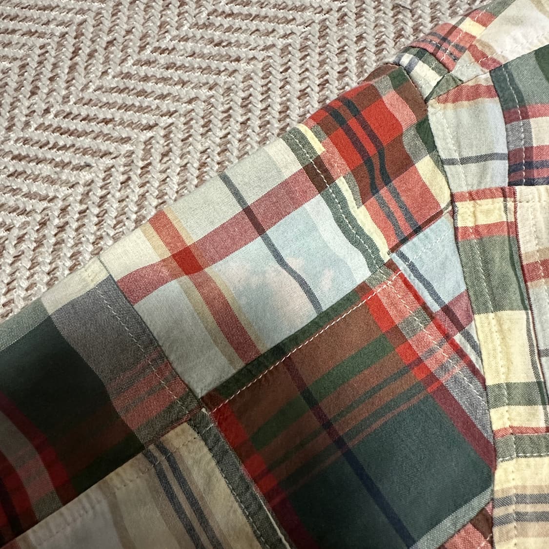 L. L. BEAN madras patchwork shirt 상품이미지5