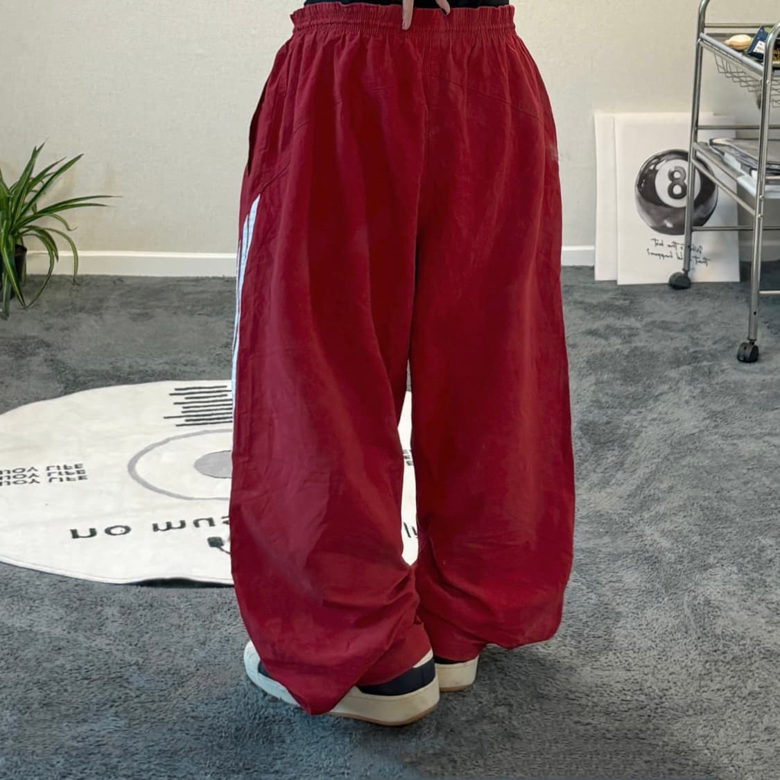 90s ADIDAS 올드스쿨 레드 트랙팬츠 상품이미지3