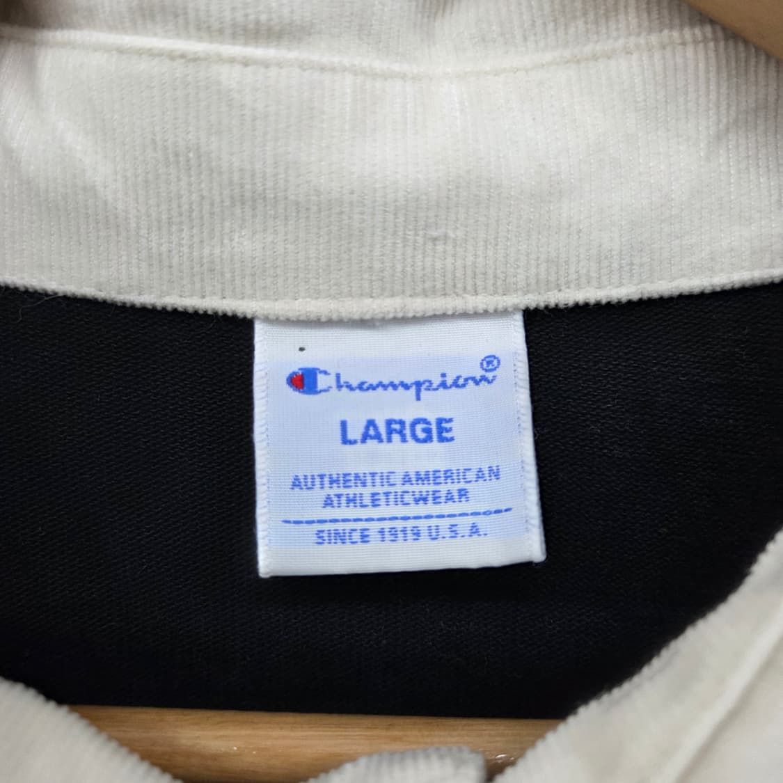 챔피온 블랙/오렌지 럭비티 긴팔 남성XL 상품이미지5