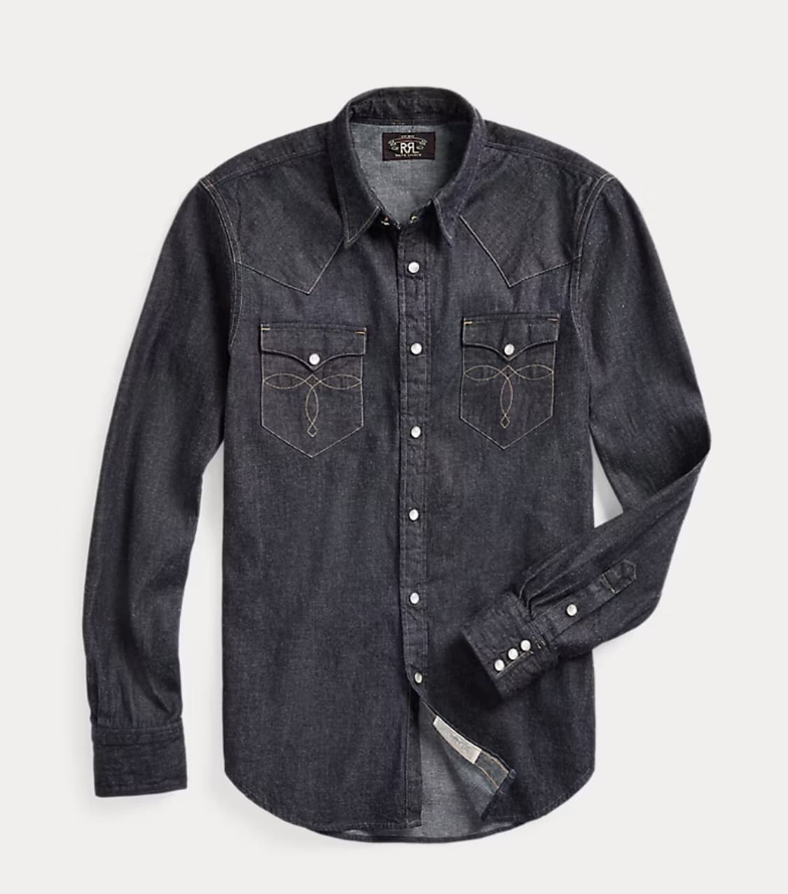 RRL 슬림핏 데님 웨스턴 셔츠 상품이미지4