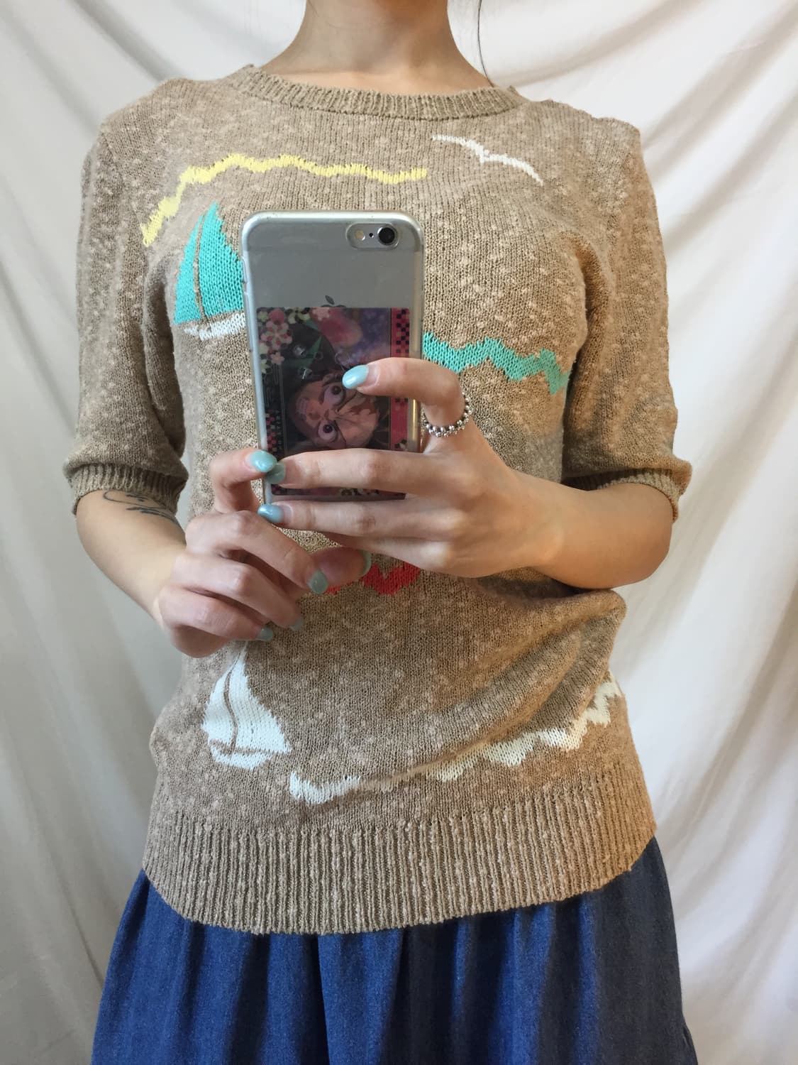 돛단배 반팔 니트 상품이미지8