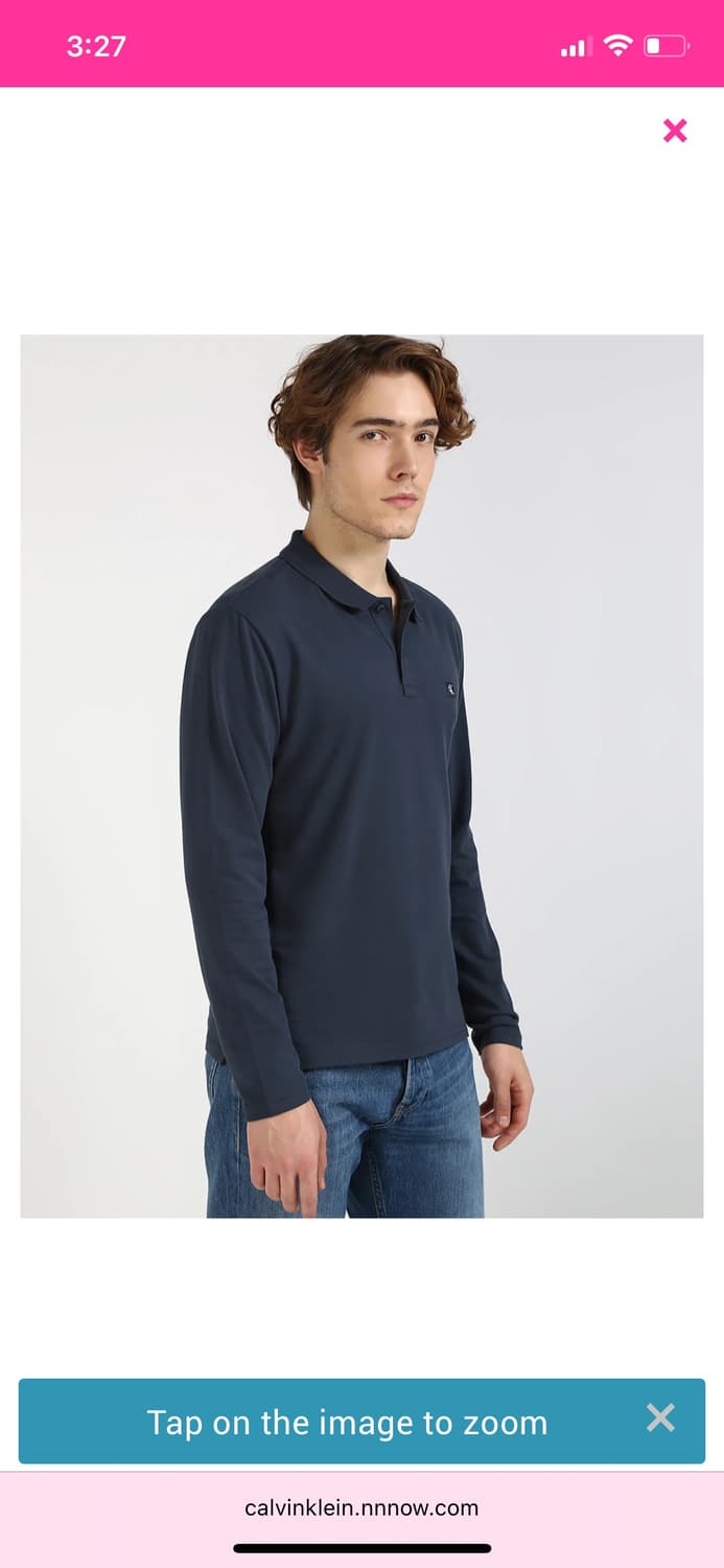 [택O새제품/면세점76불] CK 캘빈클라인 폴로셔츠 L 잉크/블랙 상품이미지1