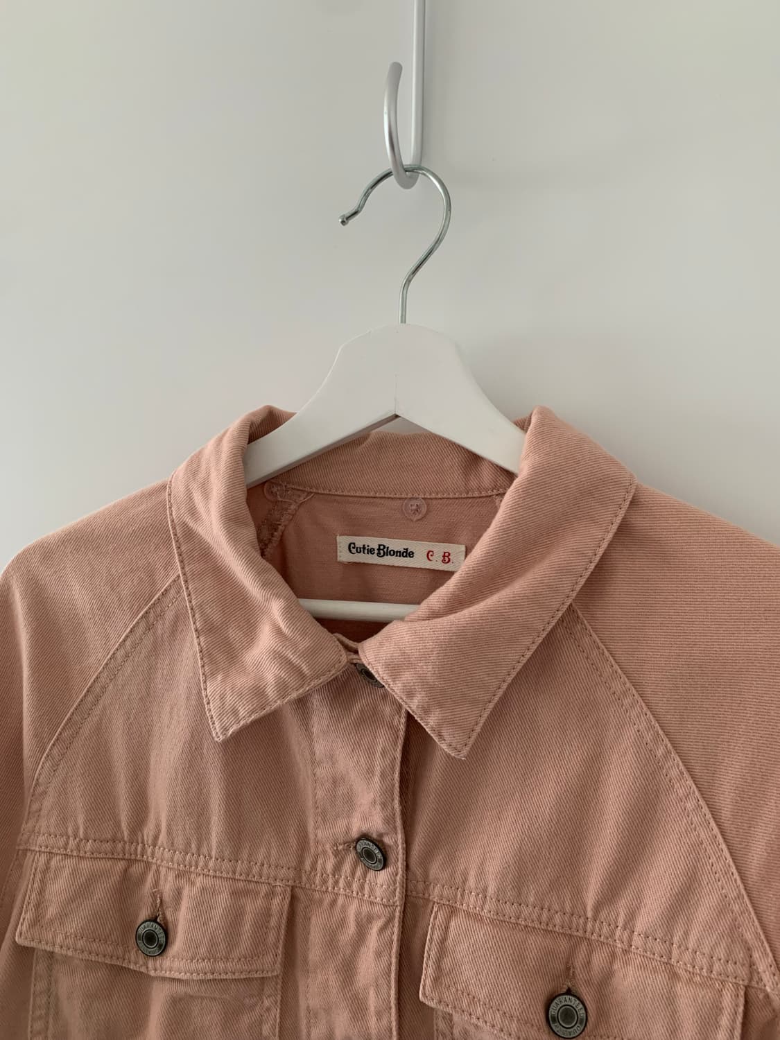 핑크 데님 자켓 상품이미지4