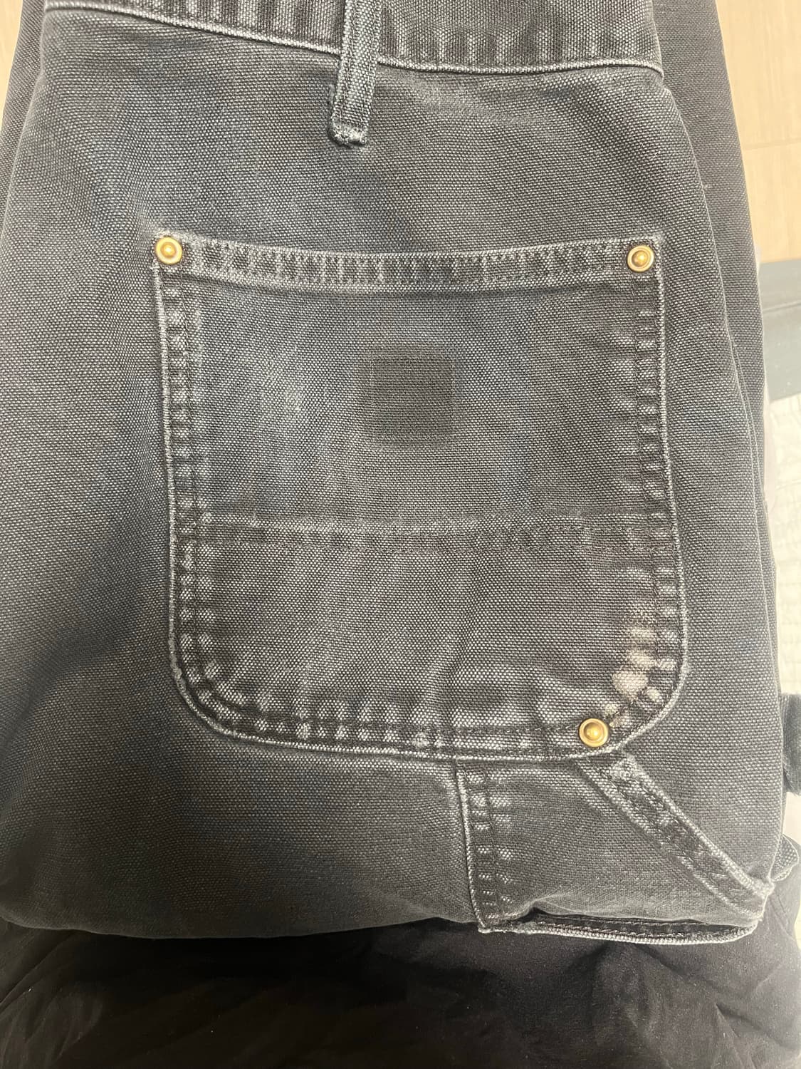 OG 칼하트 블랙 더블니 팬츠 칼하트 하드페이드 썩블니 상품이미지3