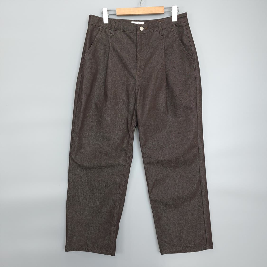 커스텀어클락 COCL 와이드 핀턱 데님 팬츠 브라운 32 상품이미지1