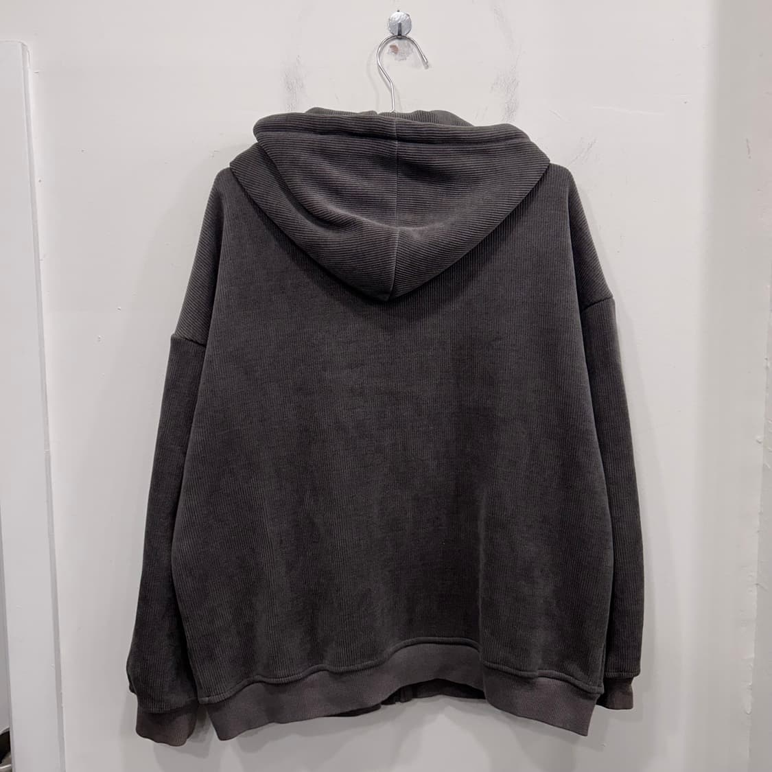 그린신드롬 와플코튼 오버핏 기모 후드집업 상품이미지6