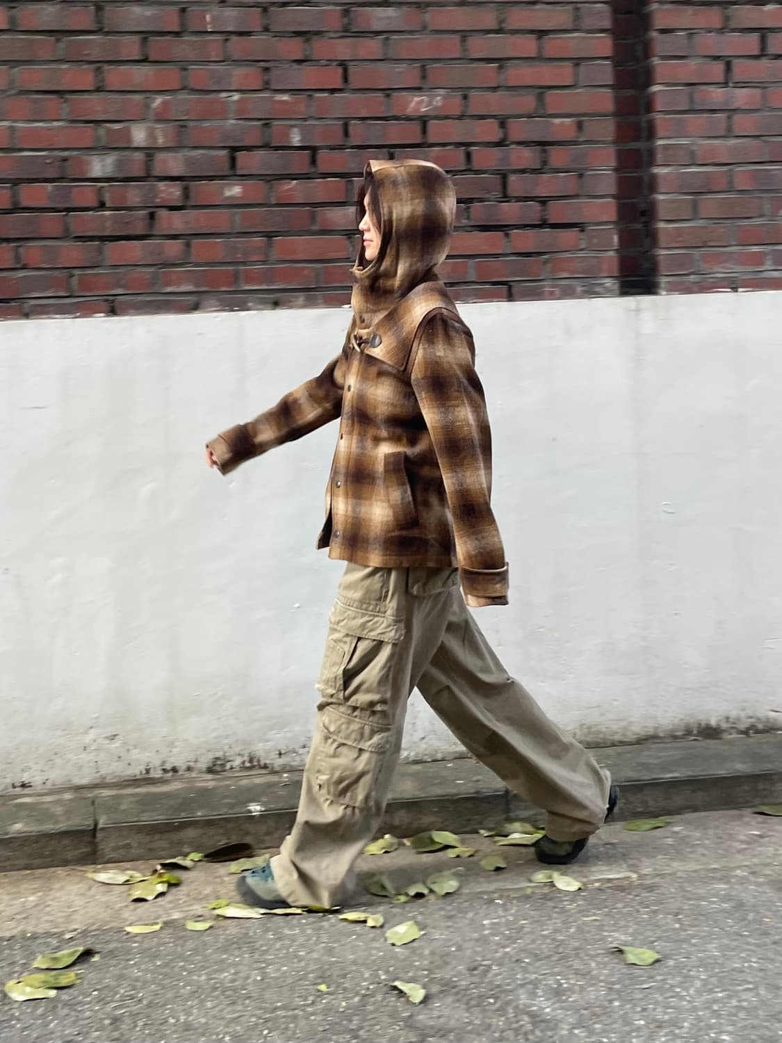 저널 스탠다드 옴브레 울 하프 코트 상품이미지4