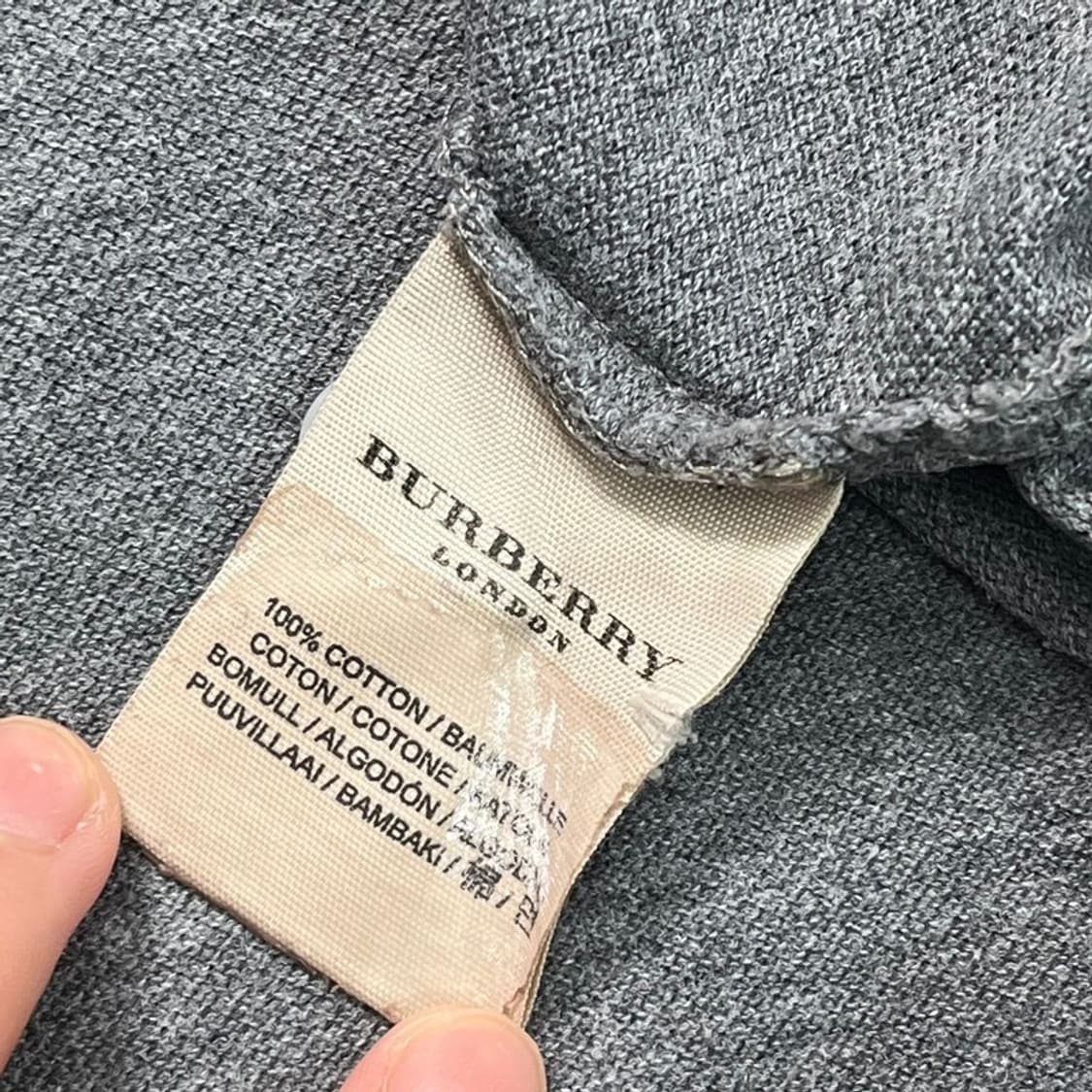  BURBERRY PK 카라티 그레이 M 상품이미지6