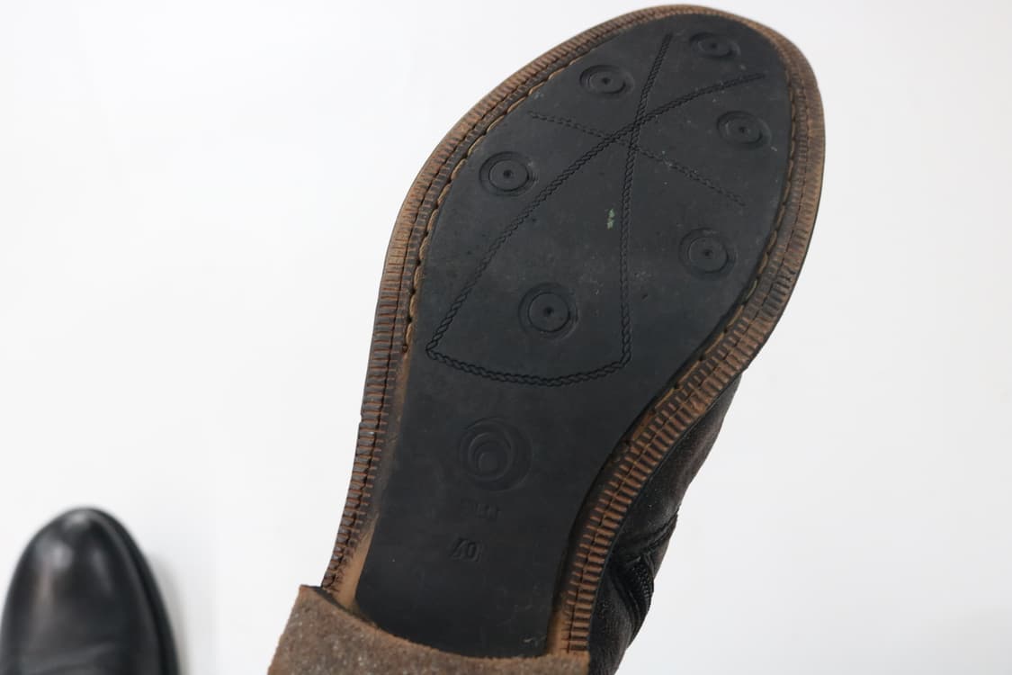 BLU 빈티지 레더 패치워크 버클 사이드 지퍼 부츠 (40) 상품이미지9