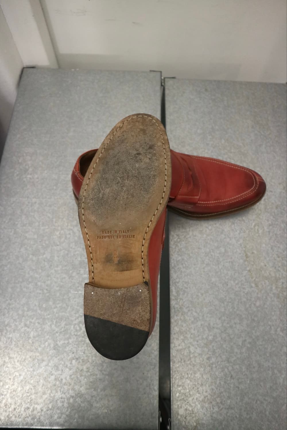 Saks Fitfh Avenue red loafers 상품이미지5