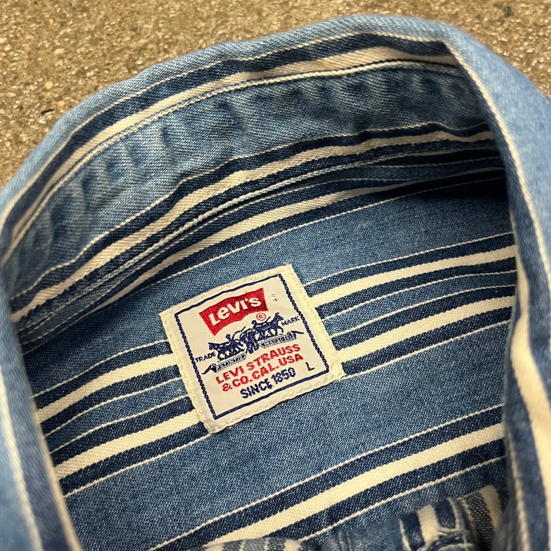 90s 리바이스 스트라이프 셔츠 (105-110) 상품이미지5