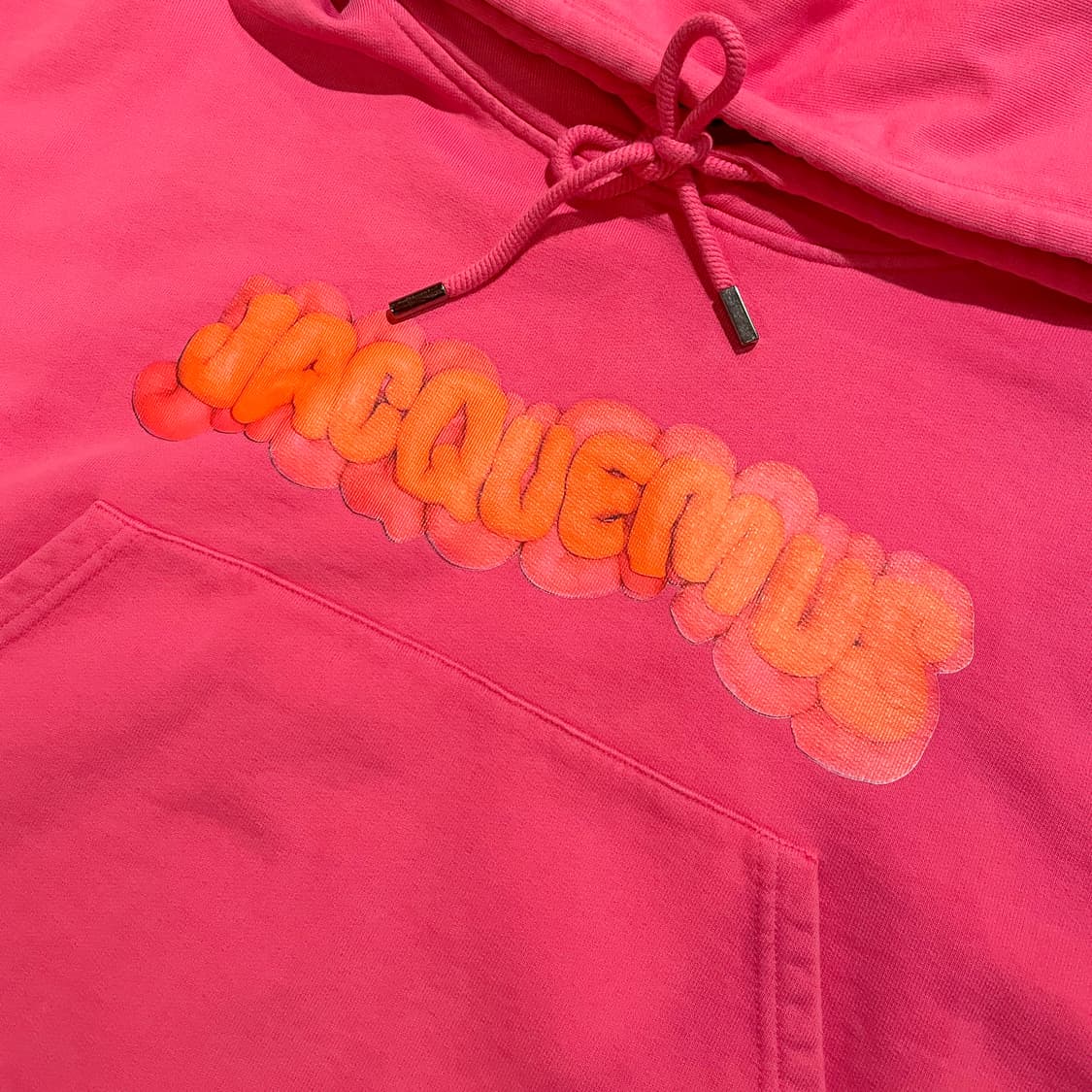 자크뮈스 모델러 클레이 로고 핑크 크롭 후드탑 상품이미지3