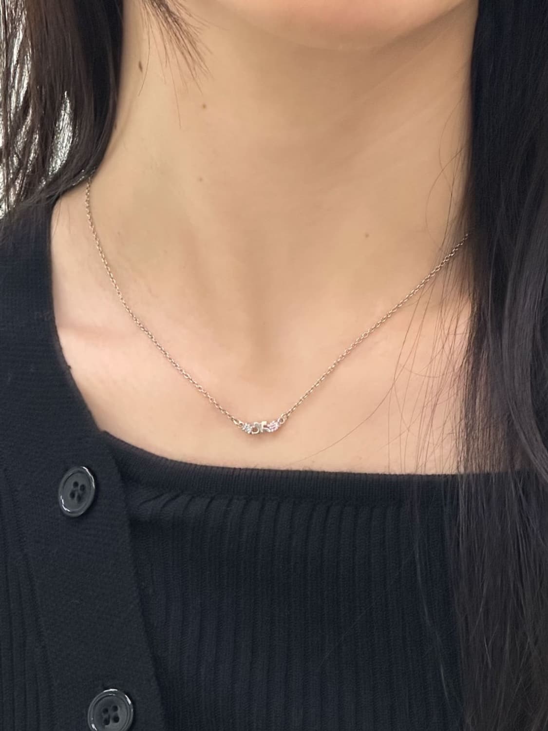 courreges / 꾸레쥬  큐빅로고 실버925 목걸이 상품이미지10