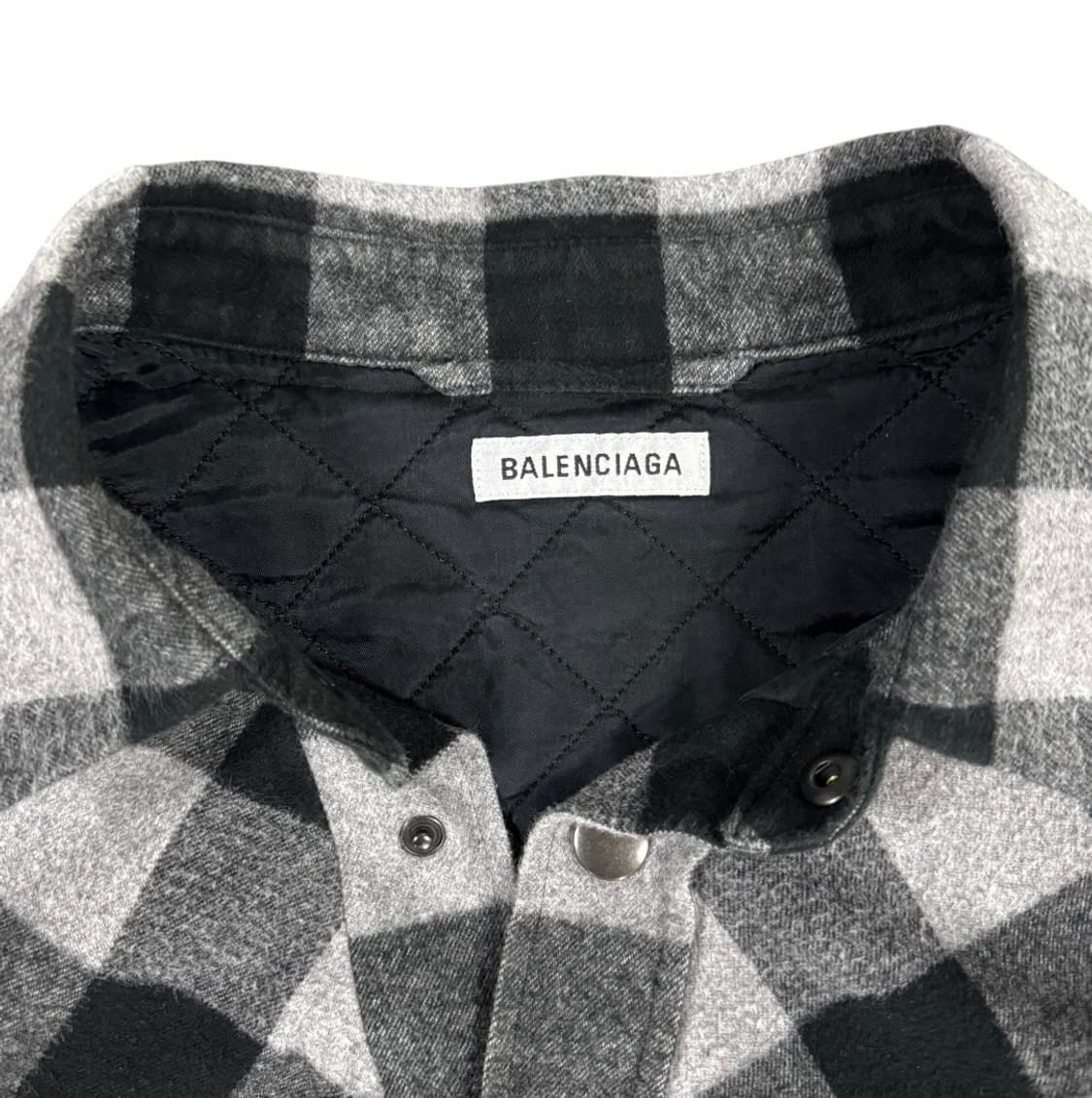 Balenciaga 발렌시아가 체크 플란넬 스윙 셔츠 자켓 상품이미지5