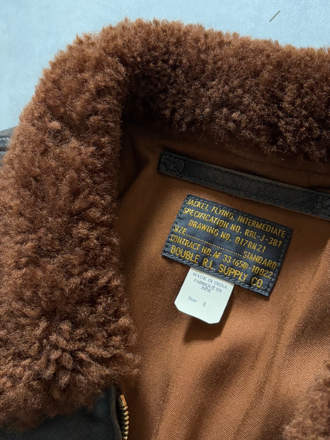 RRL 더블알엘 블랙 쉐르파 플라이트 자켓 상품이미지5