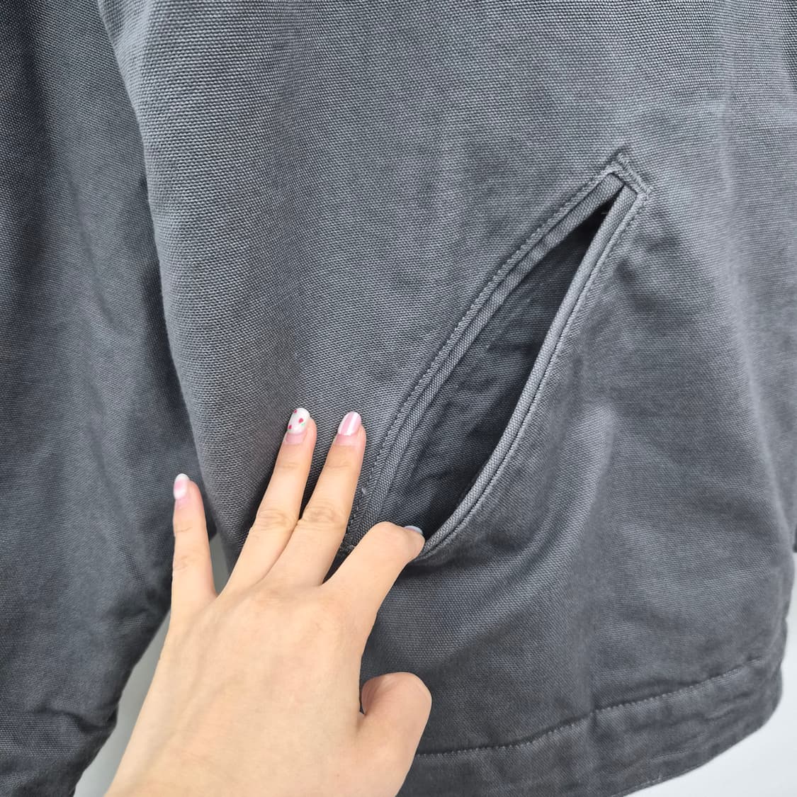 칼하트 워시드 덕 셰르파 안감 자켓 차콜색 남성 XL 상품이미지5