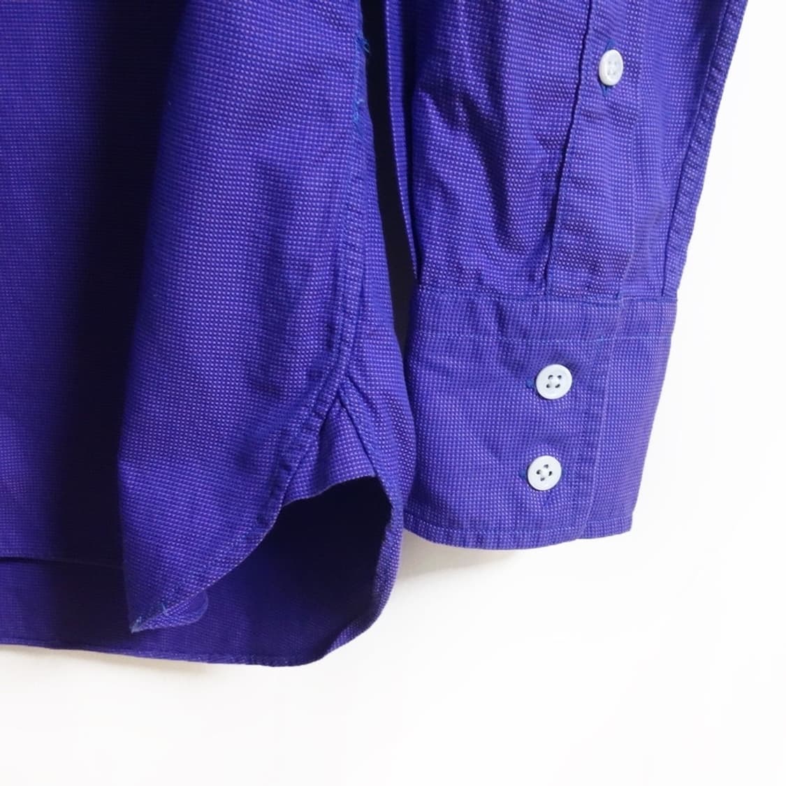 (34) 드레익스 네이비×퍼플 핀 체크 코튼셔츠 상품이미지4