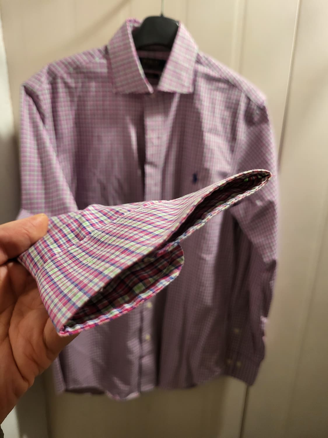 [M]폴로 랄프로렌 핑크 체크 셔츠 상품이미지5