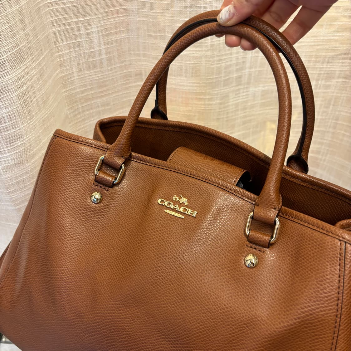 정품 코치 가죽 투웨이 토트백     상품이미지5
