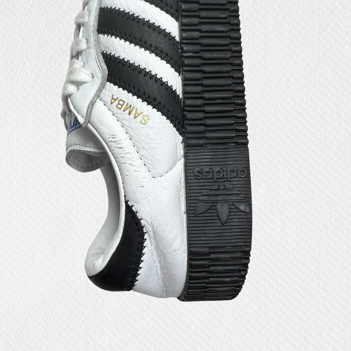 250 (W) 아디다스 삼바로즈 화이트 블랙 검 상품이미지3