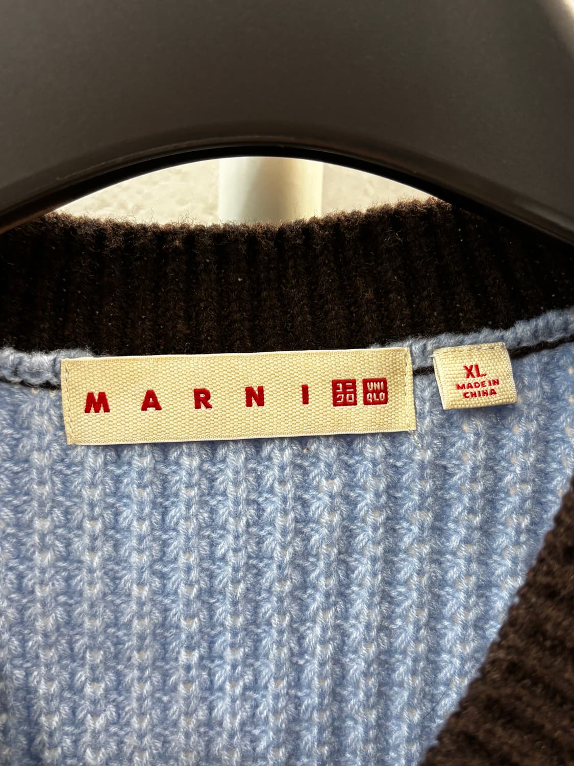 유니클로X마르니 니트 베스트 브라운 XL 상품이미지4