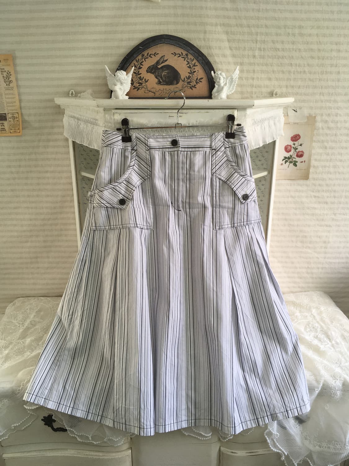빈티지 아카이브 스트라이프 포켓 스커트 상품이미지6