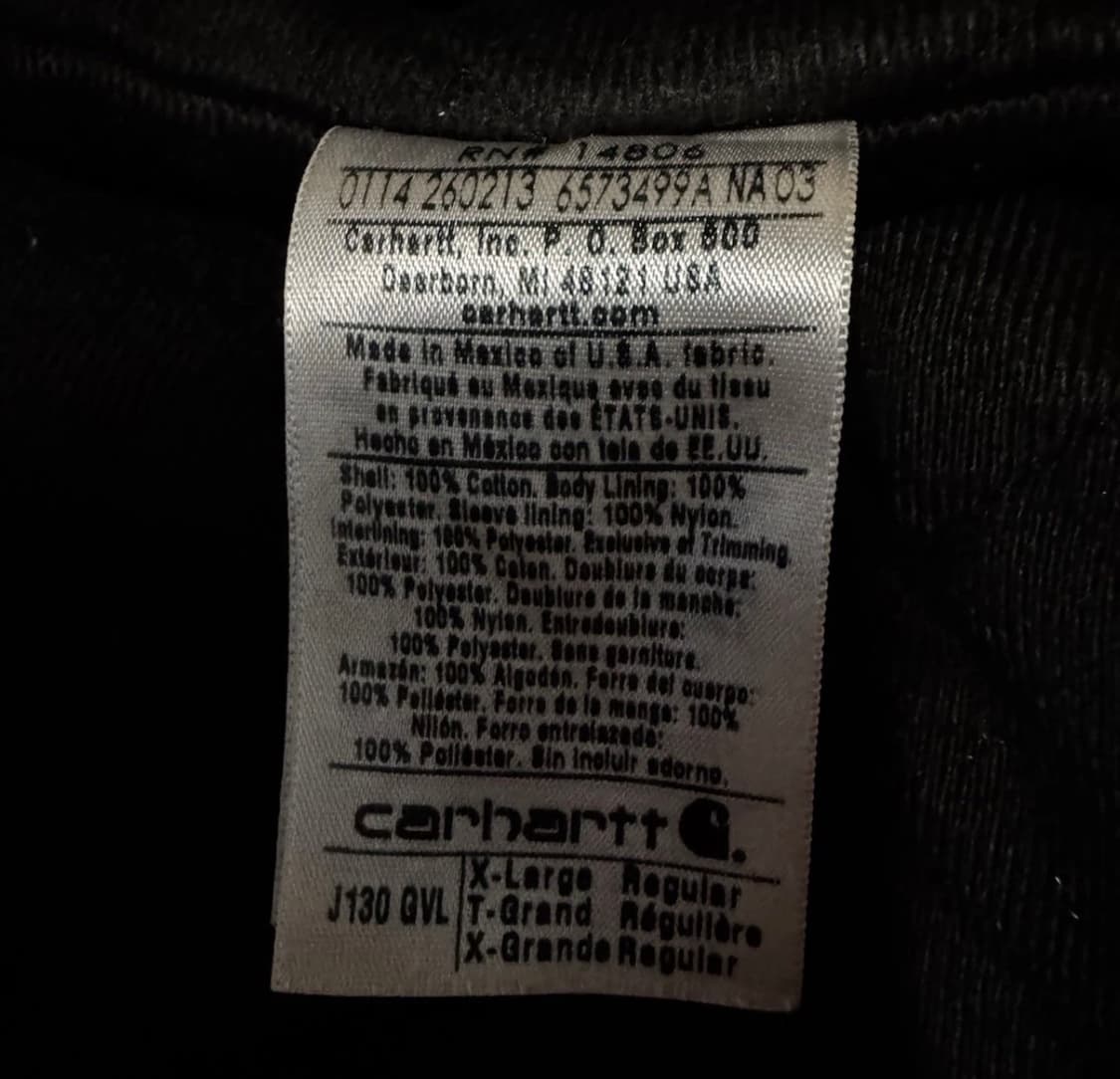 칼하트 j130 gvl xl 액티브자켓 상품이미지4