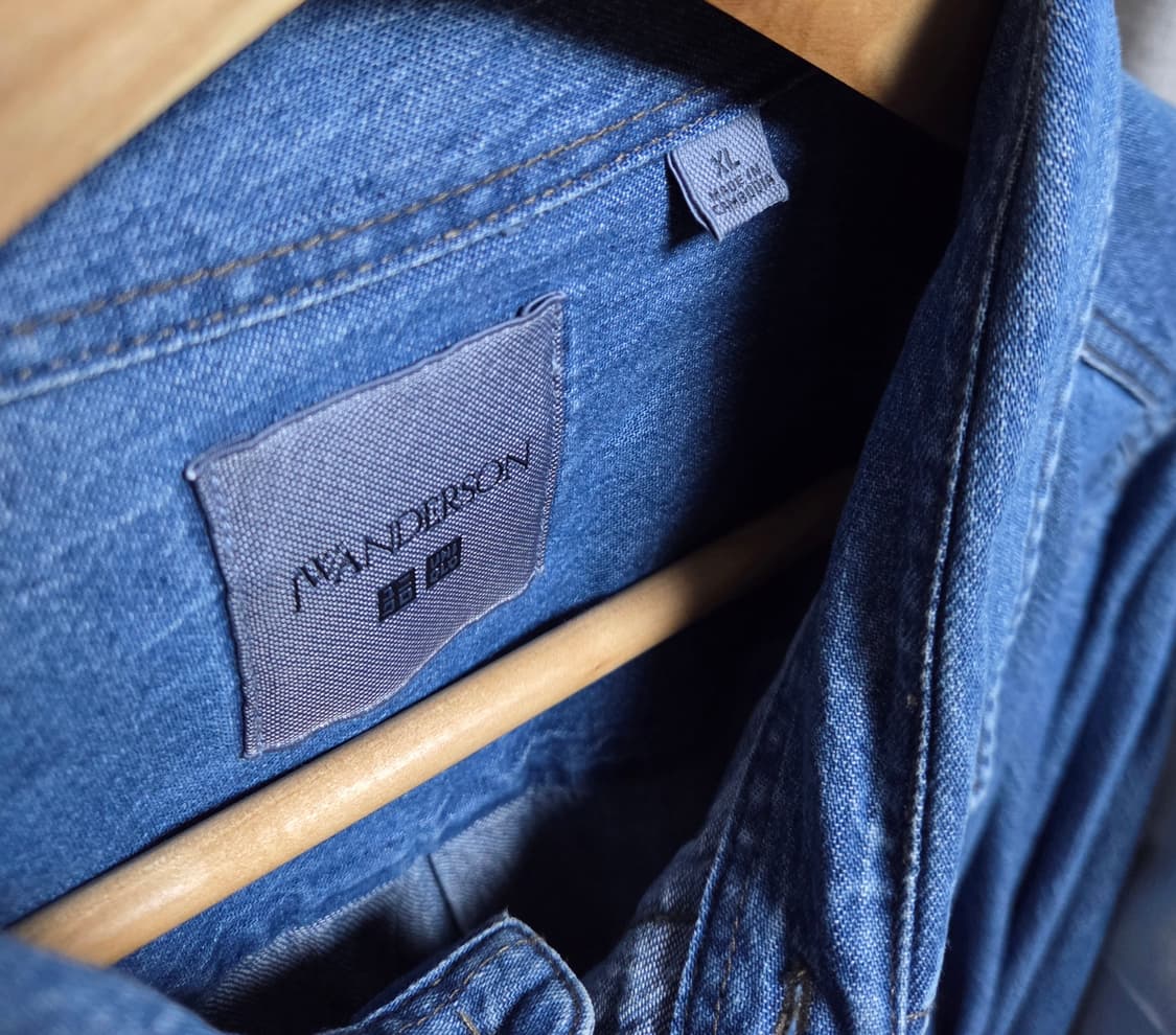 유니클로 JW앤더슨 데님 셔츠 블루 XL 상품이미지2