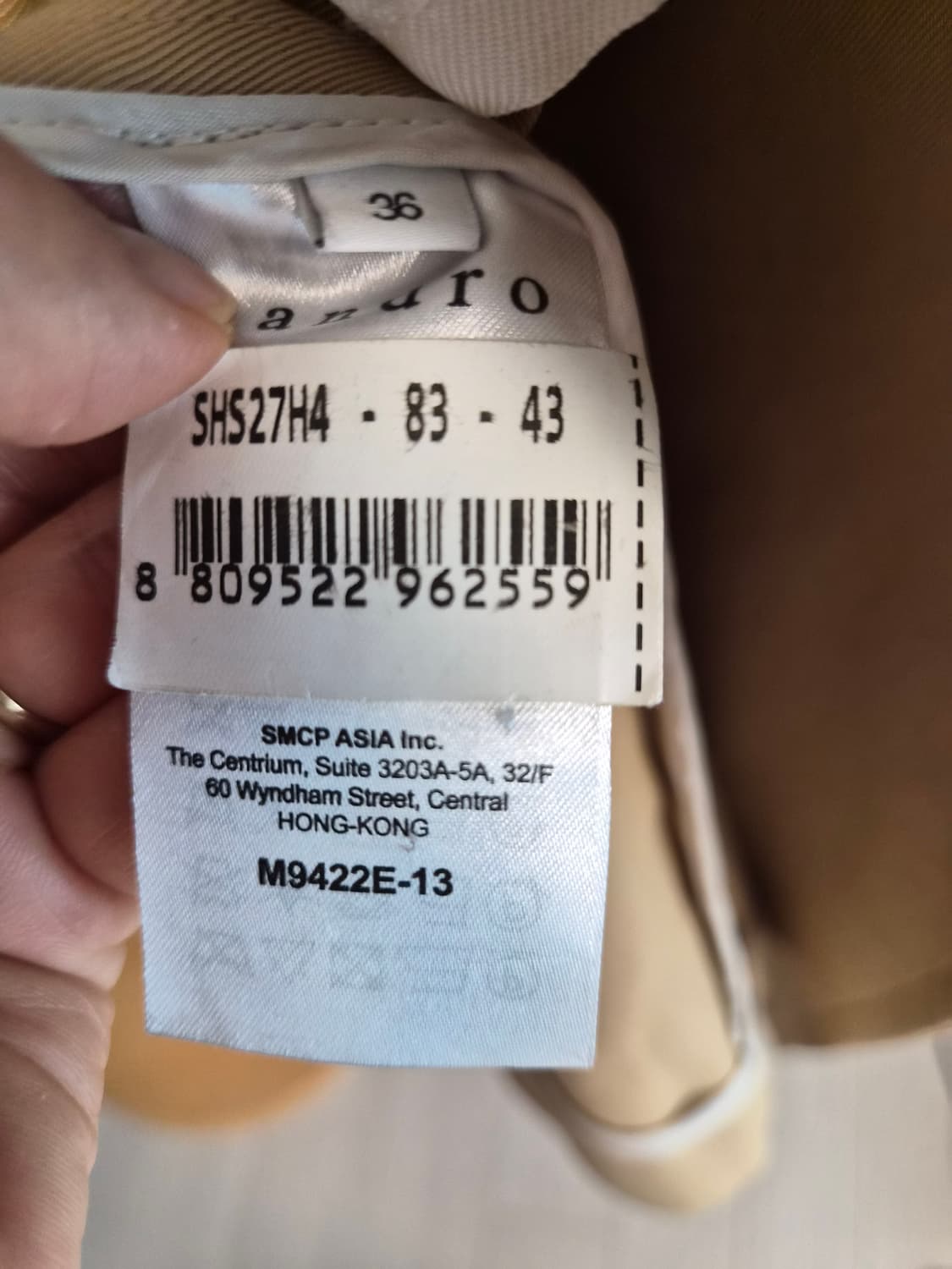 [Sandro] 산드로 베이지 더블 버튼 트렌치코트 (사이즈 36) 상품이미지7