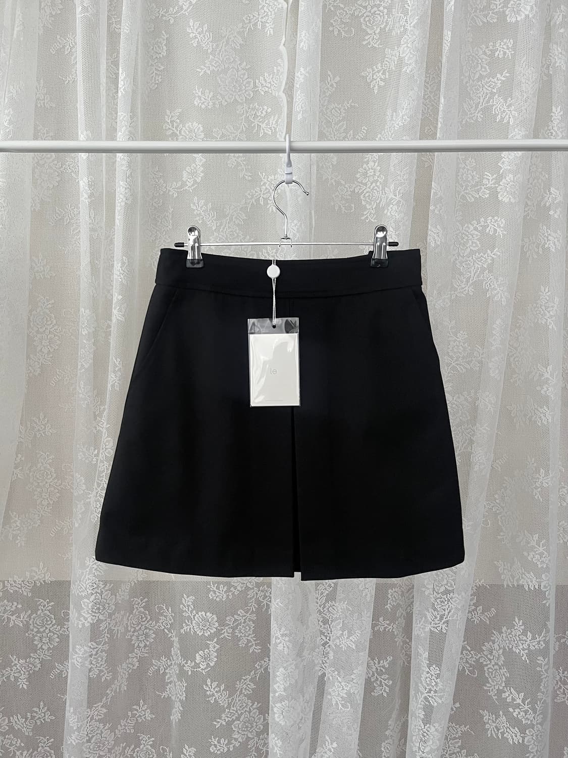 M) 새상품 르 Le 핀턱 미니 스커트 블랙 상품이미지1