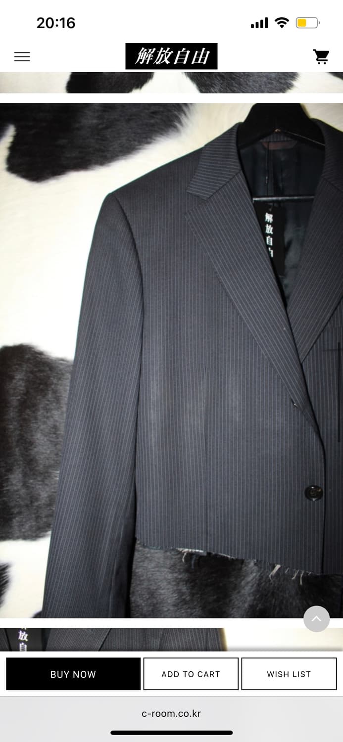 解放自由 Remake Cutoff Crop Blazer 상품이미지3