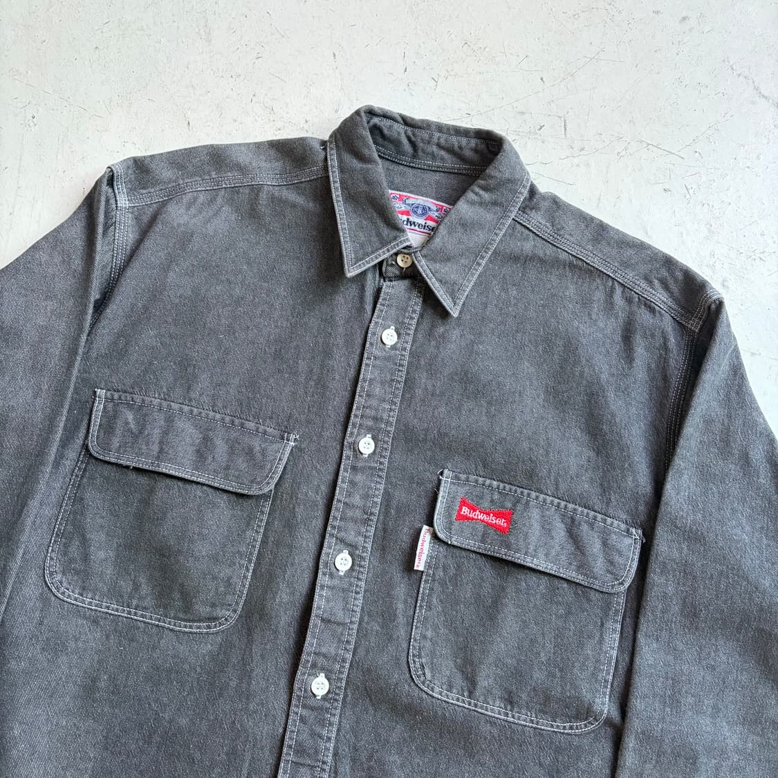 버드와이저 빈티지 워크셔츠 L 상품이미지4