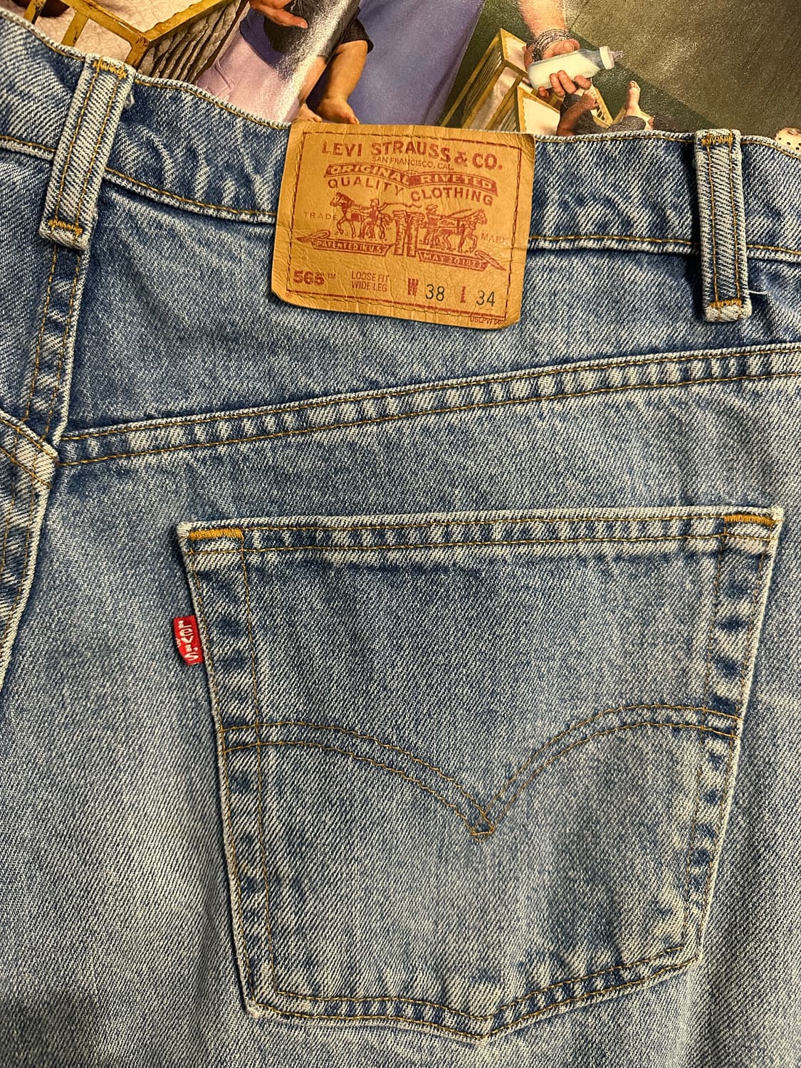 빈티지 90s 리바이스 565 데님팬츠  상품이미지3