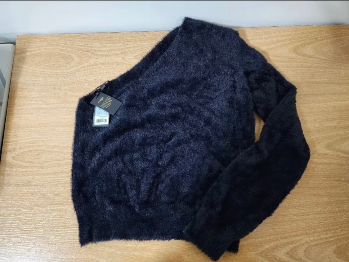 (1)여성 maje 마쥬 언발 슬리브 퍼 니트 상품이미지1