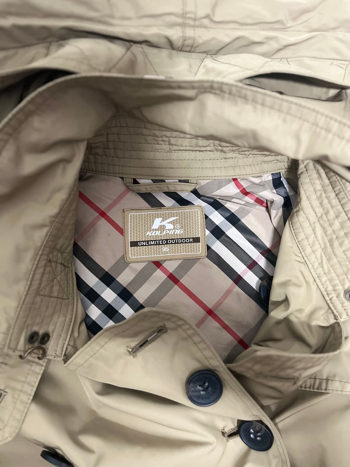 콜핑 KOLPING 후드 트렌치 코트 바람막이 95 상품이미지2