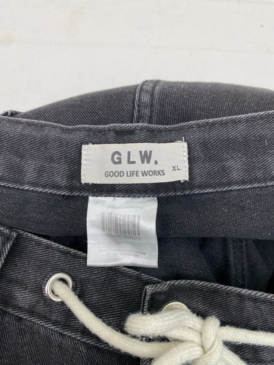 GLW 블랙 데님 반바지 (xl) 상품이미지7