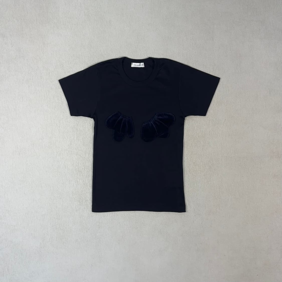 Velour Patch T-shirt Black 상품이미지1