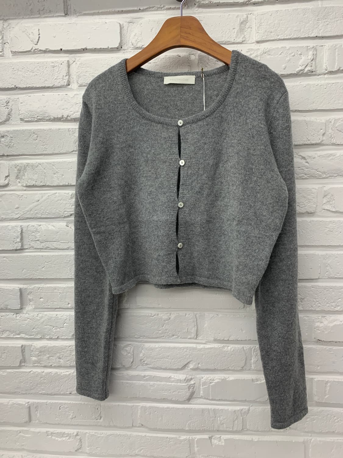 알파카 유넥 가디건 그레이 상품이미지3