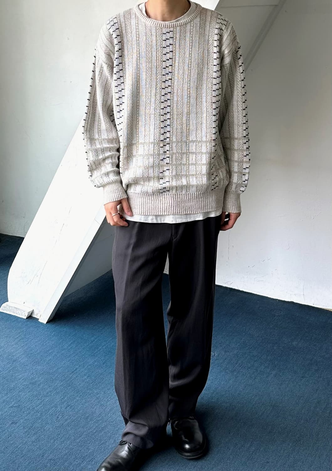ITALY made cotton linen loose knit 상품이미지2
