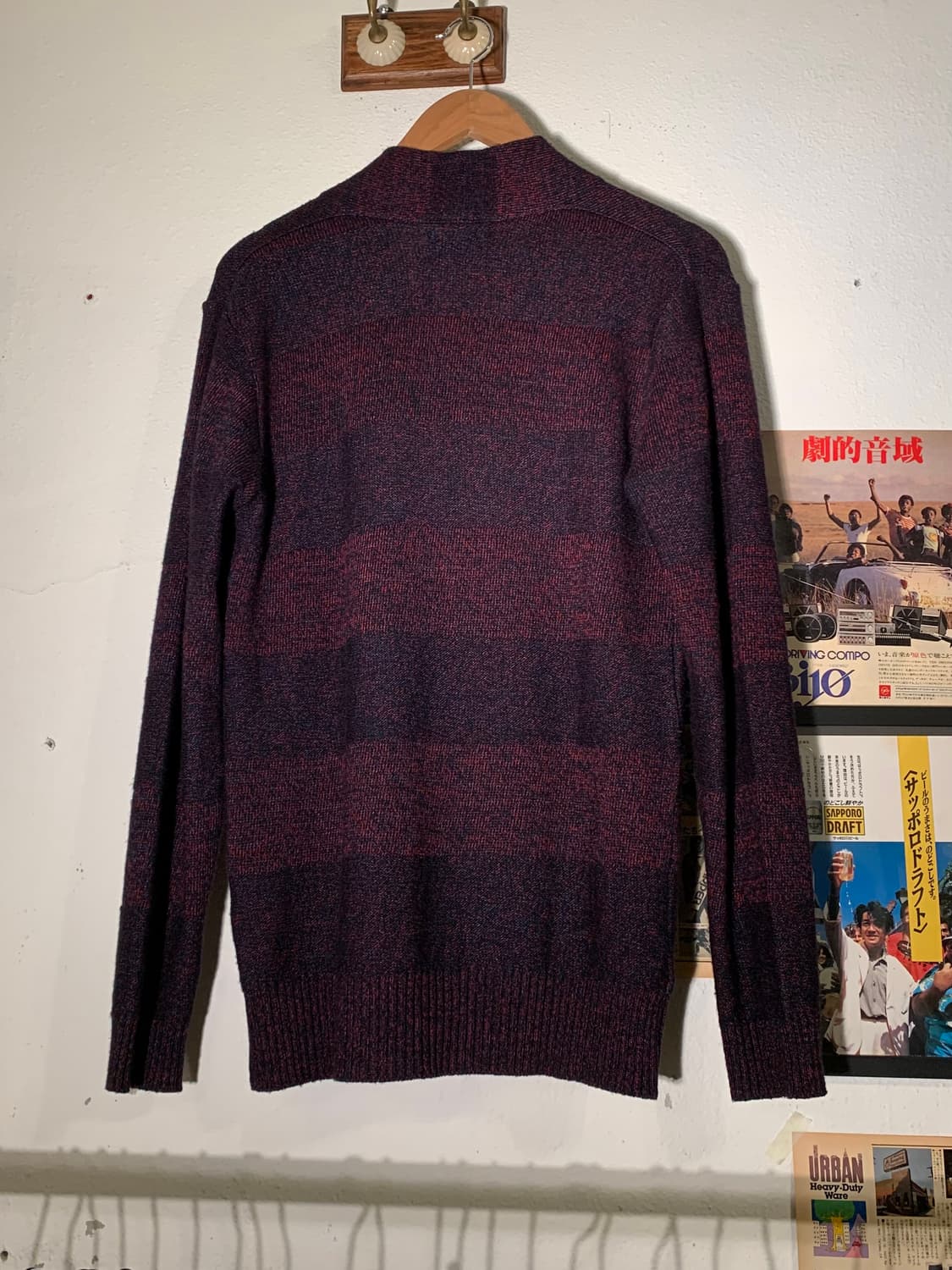 블루블루 인디고 레드 스트라이프 가디건 상품이미지3