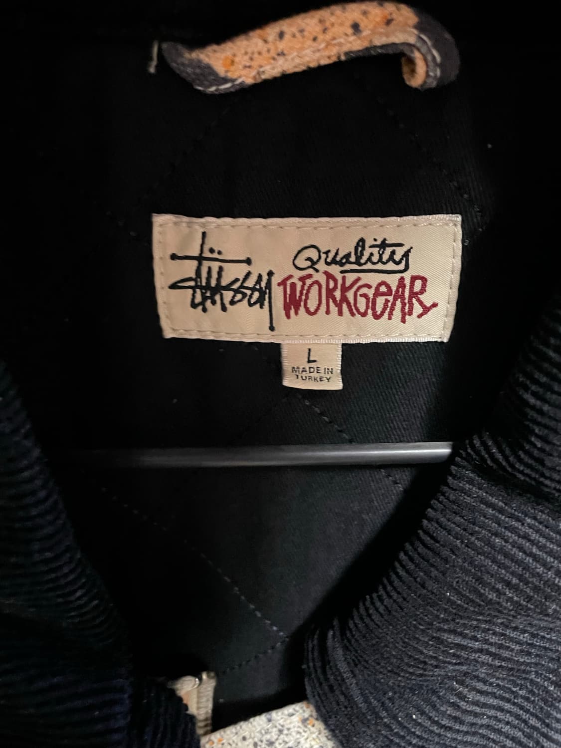 스투시 워시드 캔버스샵 레오파드 자켓 (L) 봉태규 착용 상품이미지2